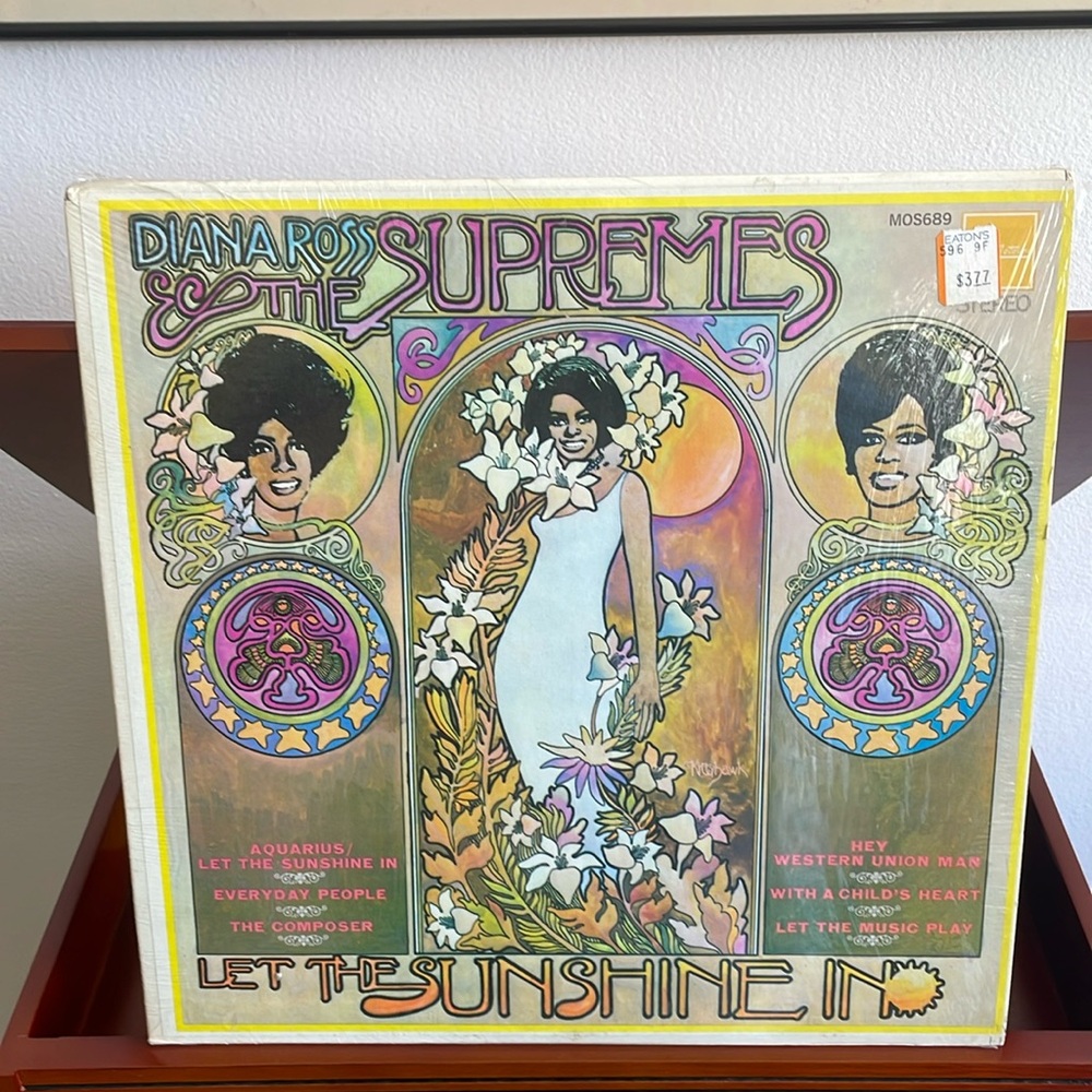 ORIGINAL THE SUPREMES LET THE SUN SHINE IN VINYL RECORD LP